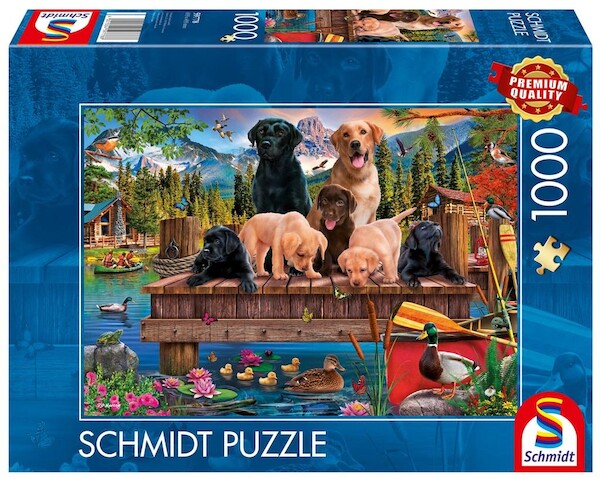 Puzzle Psia rodzina nad jeziorem 1000 elementów