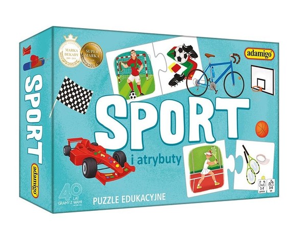 Puzzle edukacyjne Sport i atrybuty 24 elementy