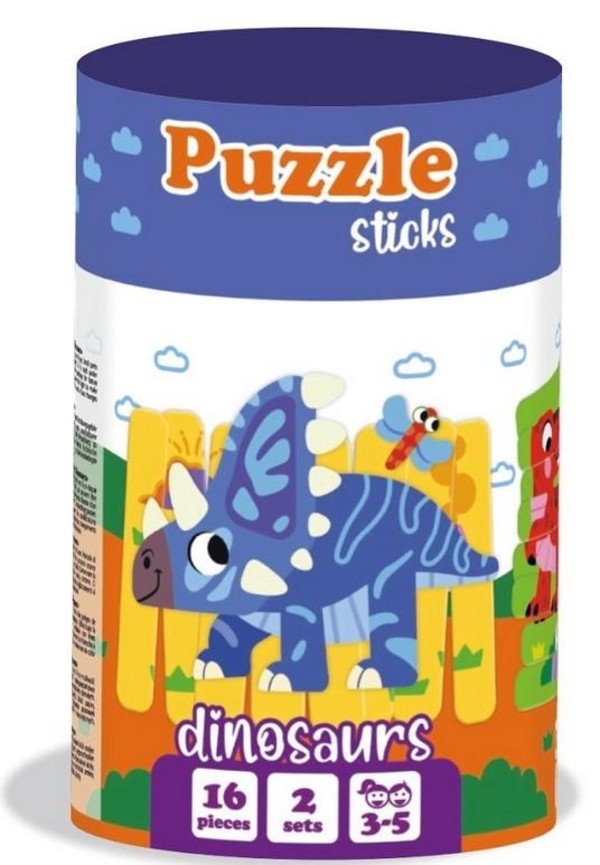 Puzzle sticks Dinozaury 16 elementów