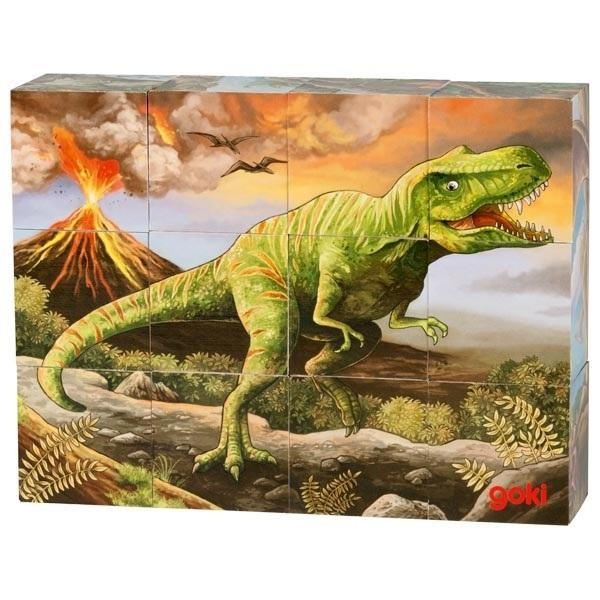 Puzzle sześcienne Dinozaury 12 elementów