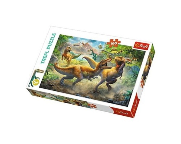 Puzzle Walczące Tyranozaury 160 elementów