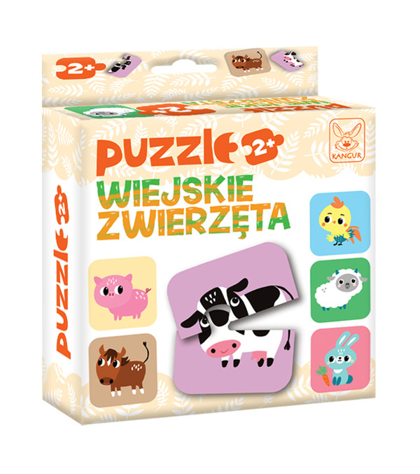 Puzzle Wiejskie Zwierzęta 2+