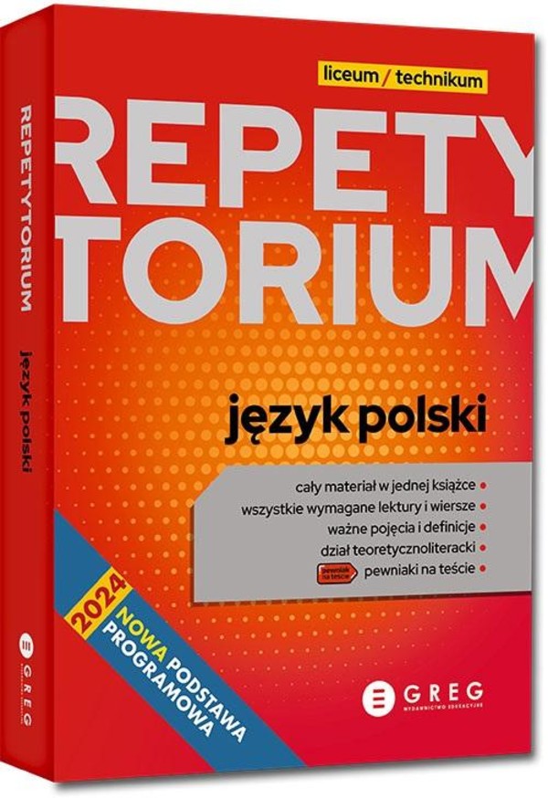 Repetytorium liceum, technikum J. polski - 2025