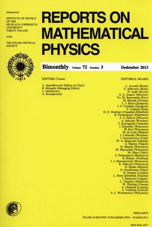 Reports on Mathematical Physics 72/3