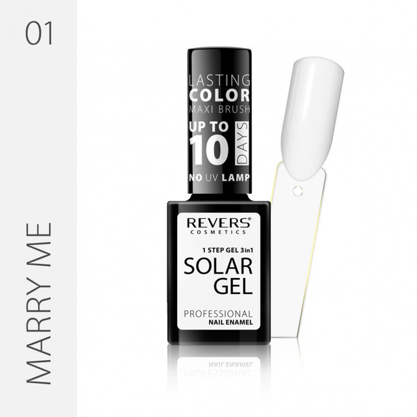Solar Gel 01 Marry Me Lakier do paznokci z efektem lakieru hybrydowego