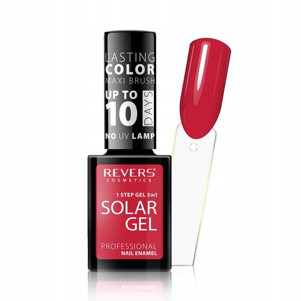 Solar Gel 10 Royal Red Lakier do paznokci z efektem lakieru hybrydowego