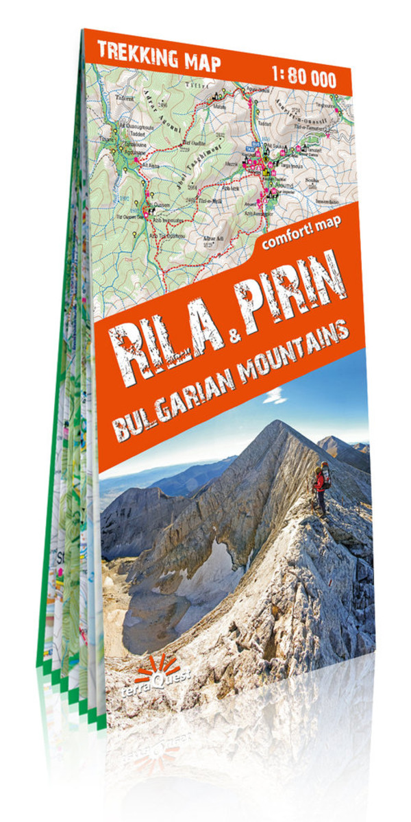 Riła i Piryn. Góry Bułgarii. Mapa trekkingowa Skala 1:80 000