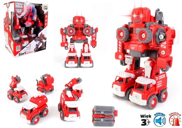 Robot 5w1 czerwony