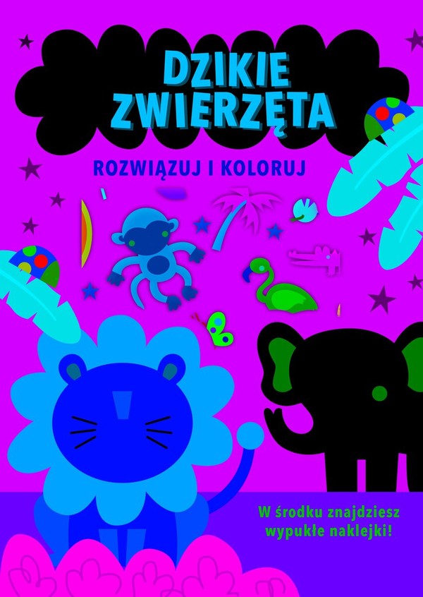 Rozwiązuj i koloruj Dzikie zwierzęta