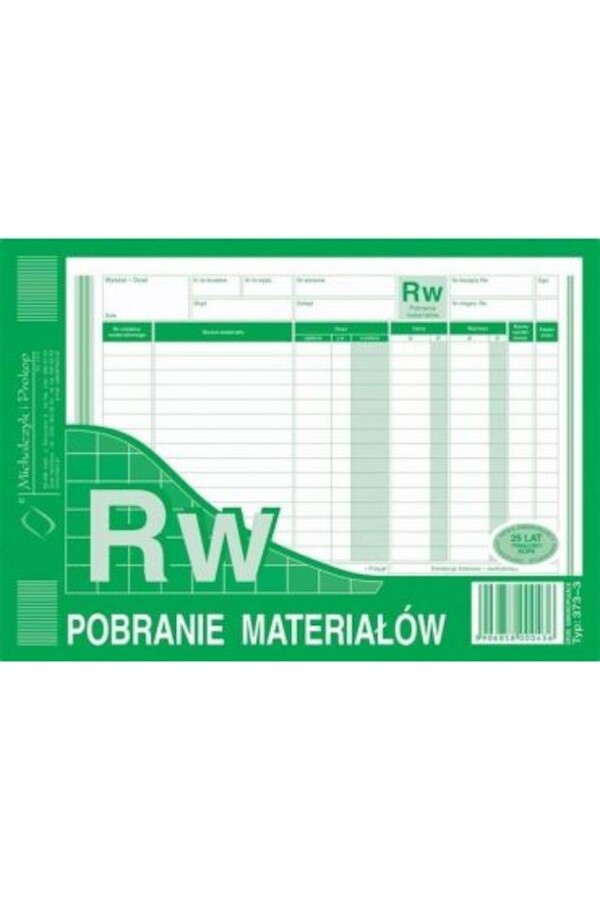 RW Pobranie materiałów 373-3