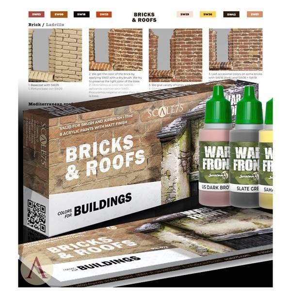 Bricks and Roof Paint Set
