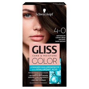 Gliss Color 4-0 Naturalny Ciemny Brąz Krem koloryzujący