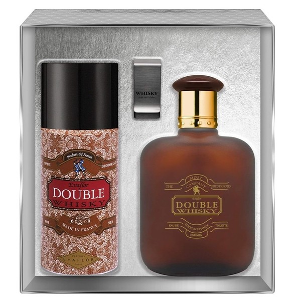 Whisky Double + Perfumowany dezodorant + CLIP