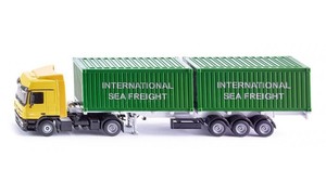 Ciężarówka z naczepą i kontenerami Skala 1:50