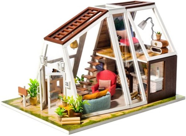 Składany Drewniany Model LED Peters Dream House