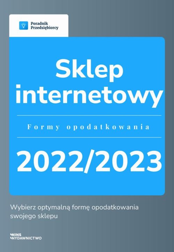 Sklep internetowy, formy opodatkowania 2022/2023 - pdf