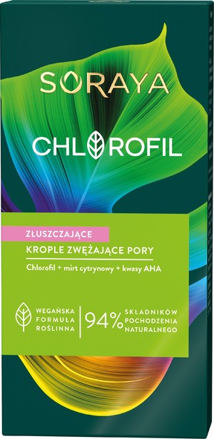 Chlorofil Złuszczające krople zwężające pory do młodej cery