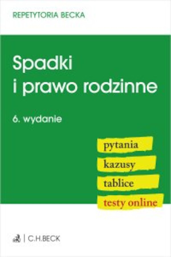 Spadki i prawo rodzinne. Pytania. Kazusy. Tablice. Testy online - pdf 6