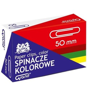 Spinacze kolor 50mm 50szt GRAND