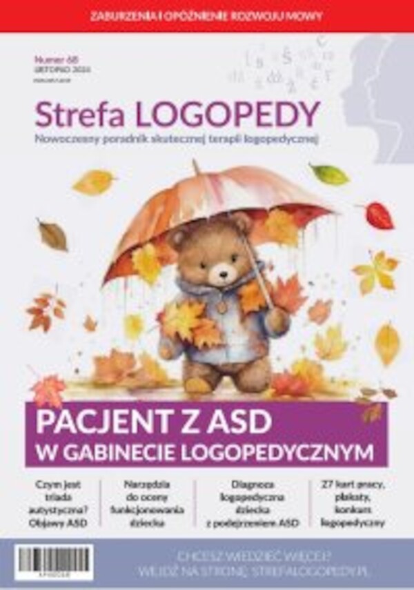 Strefa LOGOPEDY, numer 68, Pacjent z asd w gabinecie logopedycznym - pdf