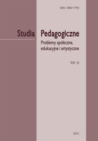 Studia Pedagogiczne. Problemy społeczne, edukacyjne i artystyczne, t.25 - pdf