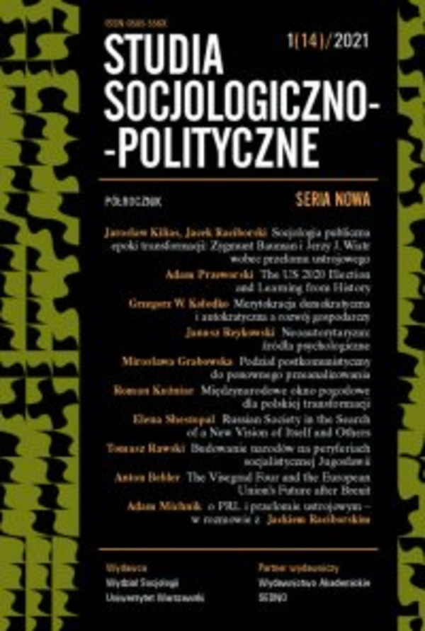 Studia Socjologiczno-Polityczne 1(14)/2021 - pdf