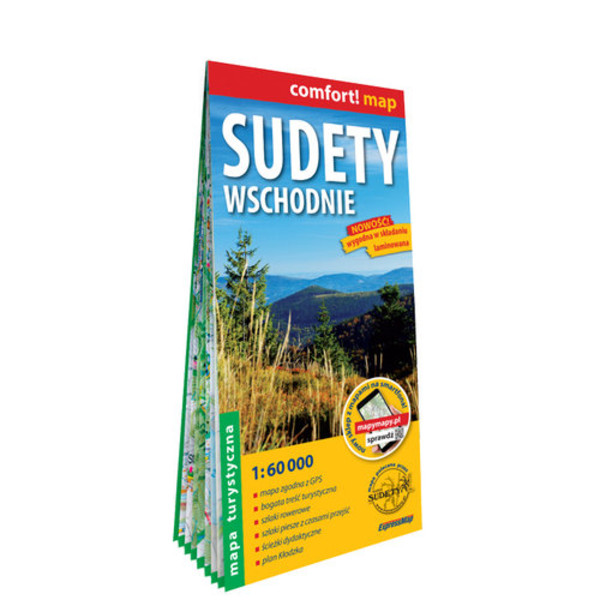 Sudety Wschodnie laminowana mapa turystyczna 1:60 000