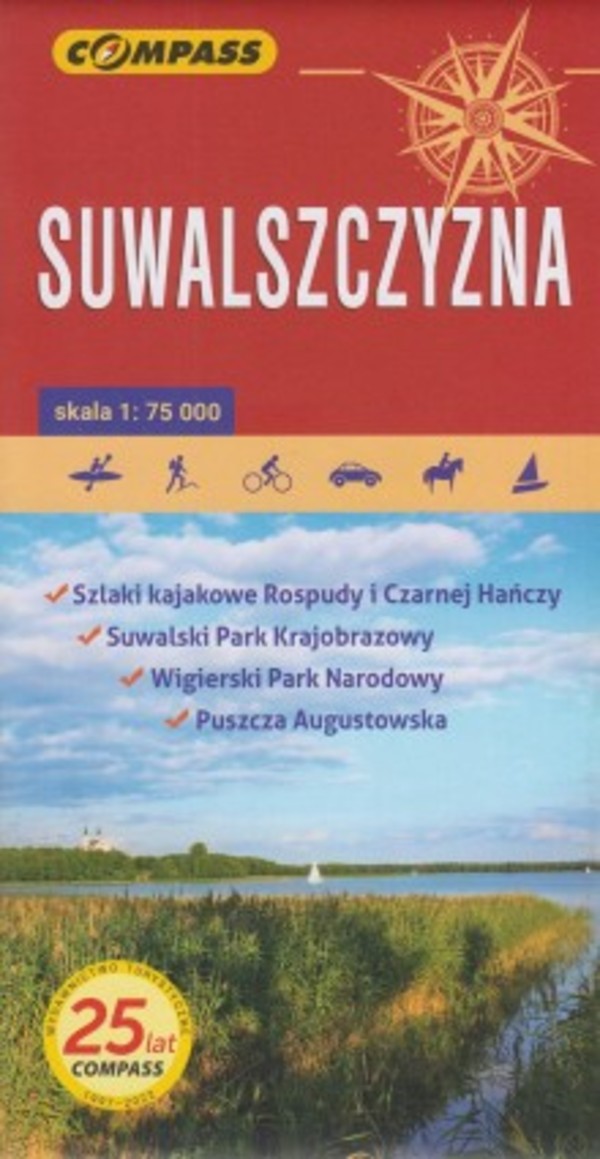 Suwalszczyzna Mapa turystyczna Skala: 1:75 000