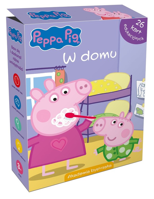 Świnka Peppa w domu Karty edukacyjne w pudełku