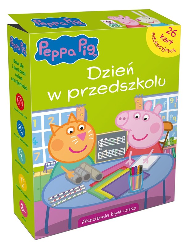 Świnka Peppa w przedszkolu Karty edukacyjne w pudełku