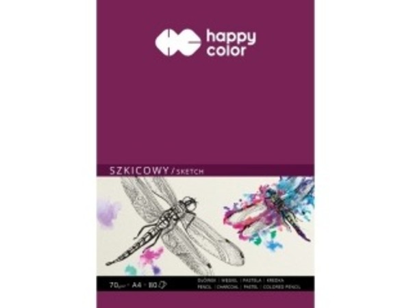 Szkicownik a5 klejony 80 ark.70gsm happy color