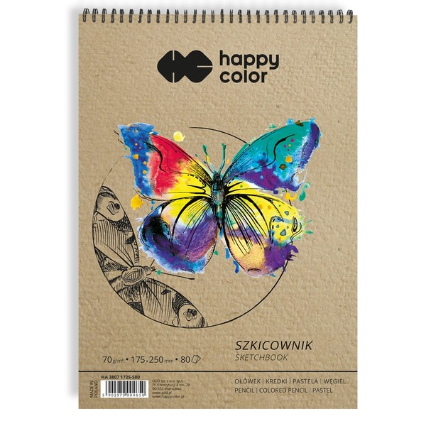 Szkicownik happy color na spirali 80 ark.70gsm