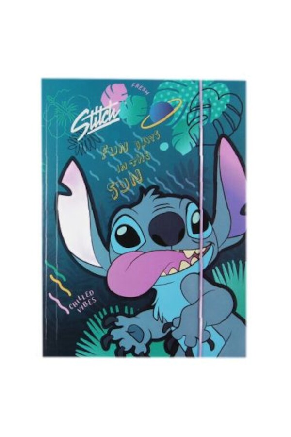 Teczka tekturowa A4 z gumką Disney Core Stitch wzór 3