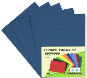 Tektura A4 falista indygo 5szt