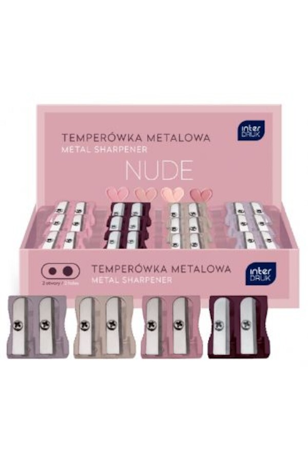 Temperówka podwójna metalowa Nude