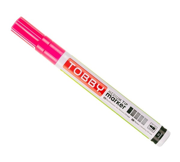 Tobby marker olejowy kolor jasno-różowy uv 1szt.