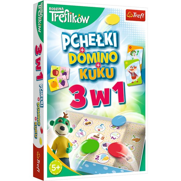 Gra Trefliki 3w1 - Kuku, Domino, Pchełki