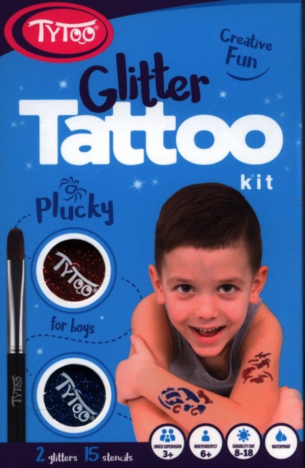 Brokatowe tatuaże dla chłopców