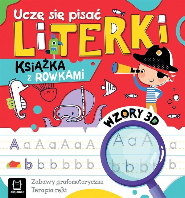 Uczę się pisać literki Książka z rowkami Wzory 3D Zabawy grafomotoryczne, terapia ręki