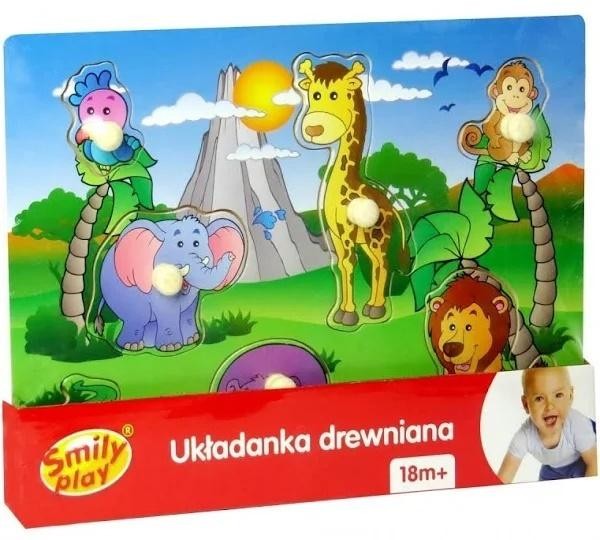 Układanka drewniana ZOO uchwyty