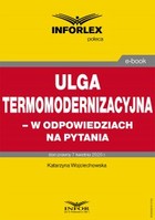 Ulga termomodernizacyjna - pdf W odpowiedziach na pytania