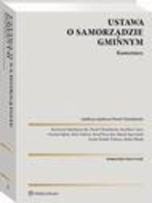 Ustawa o samorządzie gminnym. Komentarz - pdf