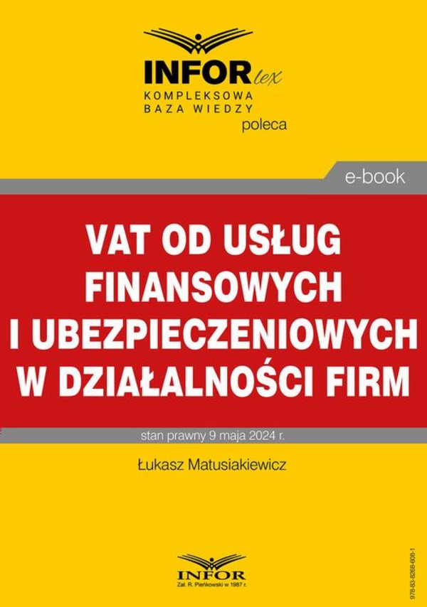 VAT od usług finansowych i ubezpieczeniowych w działalności firm - pdf