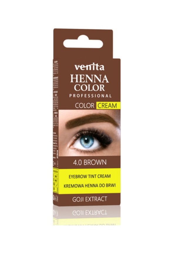 Professional Henna do brwi i rzęs w kremie 4.0 Brown