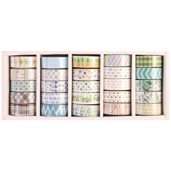 Washi tape narcissus set1 klasyczna display mix 25 sztuk