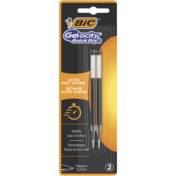 Wkład gel-ocity quick dry bic czarny blister 2szt