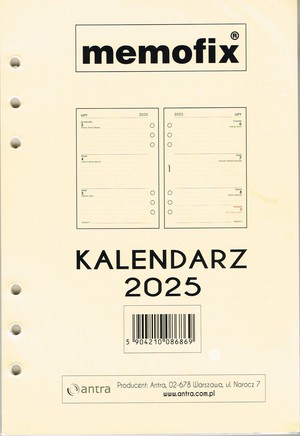 Wkład kalendarzowy 2025 A5 MEM/A5/TDW