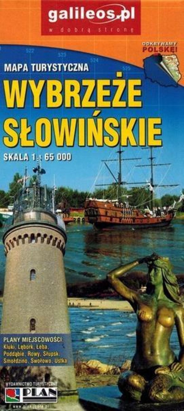Wybrzeże Słowińskie mapa turystyczna Skala: 1:65 000