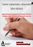 Okładka:Wypracowania - Kazimierz Przerwa Tetmajer - wybrane wiersze 