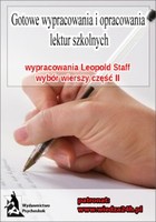 Okładka:Wypracowania - Leopold Staff Wybór wierszy 